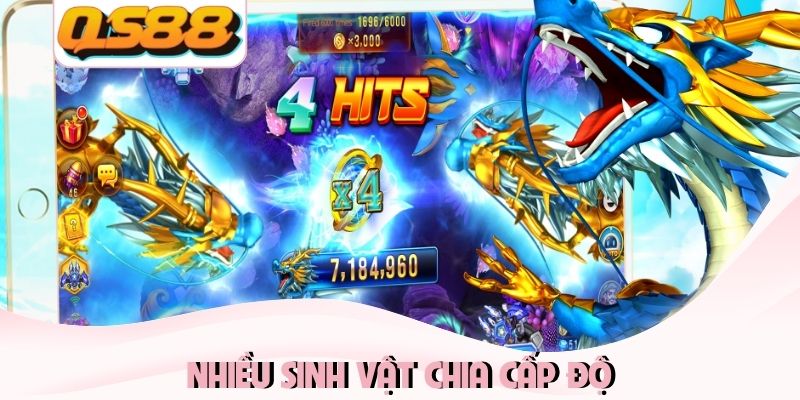 Bắn Cá Long Vương - Chinh Phục Đại Dương, Săn Boss Khủng 3 Nhiều sinh vật chia cấp độ